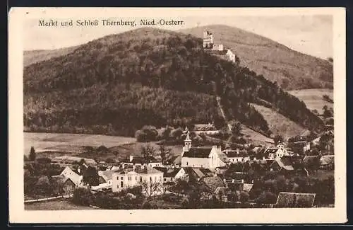 AK Thernberg /Nied.-Oesterr., Teilansicht mit Schloss