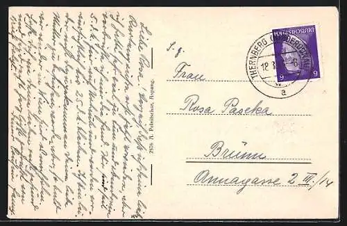 AK Thernberg /Nied.-Oesterr., Teilansicht mit Schloss