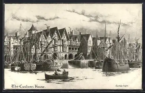 Künstler-AK London, The Customs House