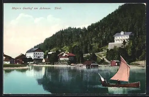 AK Achenkirch am Achensee, Blick auf Mayers Gasthof