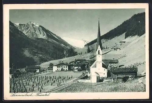 AK Tux, Lanersbach im Zillertal mit Kirche