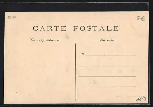 AK Clermont-Ferrand, Le Théatre et la Statue de Vercingétorix, Strassenbahn