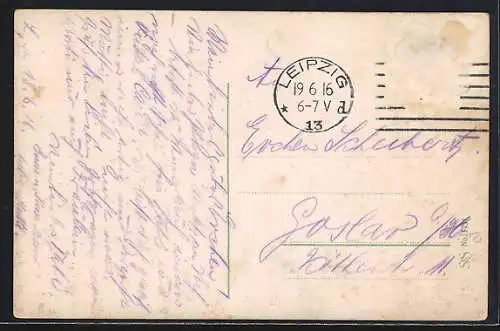 AK Leipzig, Strassenbahn am Reichsgericht