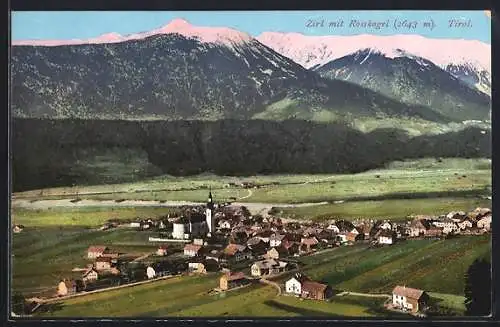 AK Zirl /Tirol, Totalansicht mit Rosskogel