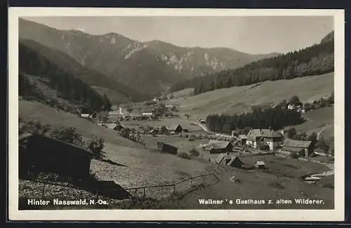 AK Hinter Nasswald, Wallner`s Gasthaus zum alten Wilderer