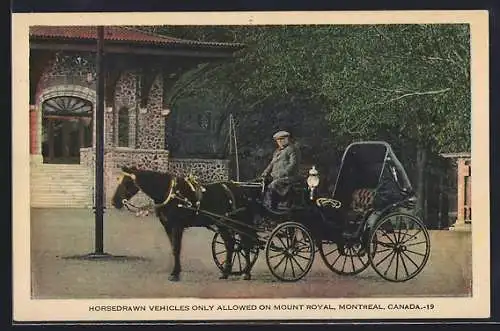 AK Montreal, Horsedrawn Vehicle on Mount Royal