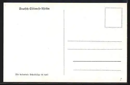 AK Deutsch-Südwest-Afrika, Schwarze Karakuls, Flaschenfütterung