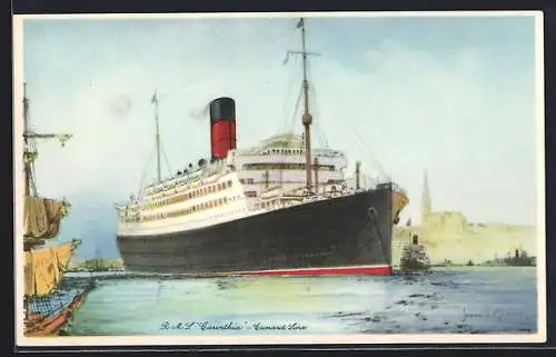 AK Passagierschiff RMS Carinthia im Hafen, Cunard Liner