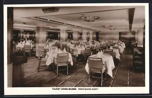 AK Passagierschiff RMS Queen Mary, Tourist Dining Saloon