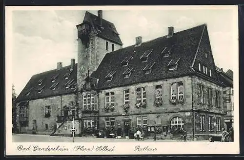 AK Bad Gandersheim, Menschen vor dem Rathaus