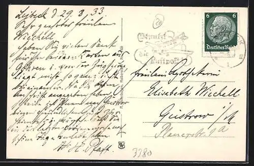 AK Goslar, Marktstrasse mit grossem Fachwerkhaus