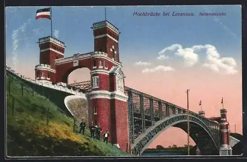 AK Levensau, Hochbrücke, Seitenansicht