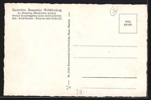 AK Wohldenberg, Kirche und Bergfried, Torhaus, Gasthaus