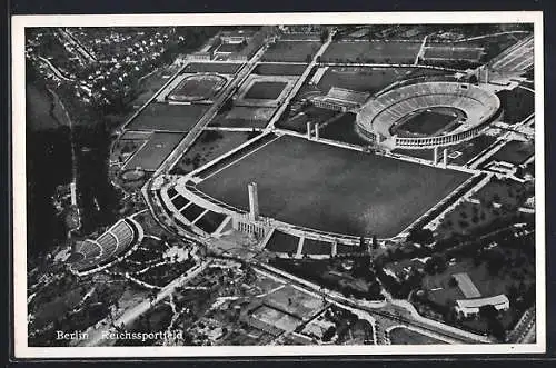 AK Berlin, Olympia 1936, Reichssportfeld, Fliegeraufnahme