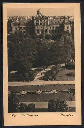 AK Riga, Parkanlagen an der Universität