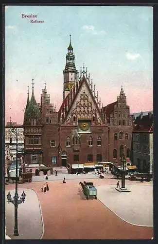 AK Breslau, Blick auf das Rathaus