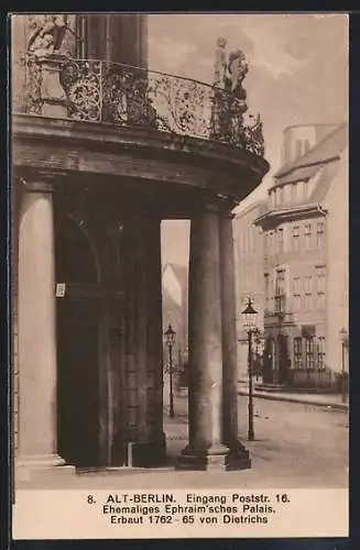 AK Berlin, Eingang zum Ephraim`sches Palais, Poststrasse 16