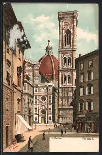 Künstler-AK Firenze, Il Duomo, Blick zum Dom