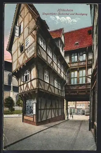 AK Hildesheim, Umgestülpter Zuckerhut und Durchgang