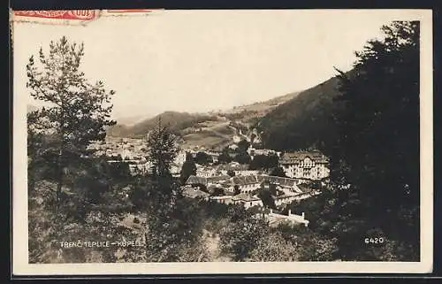 AK Trenc. Teplice-Kupele, Blick zum Ort