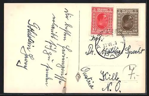 AK Rab, Häuseransichten vom Wasser aus gesehen