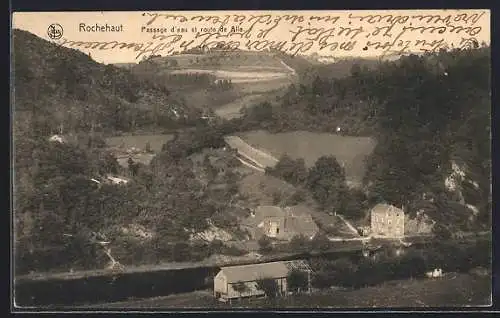 AK Rochehaut, passage d`eau et route de Alle