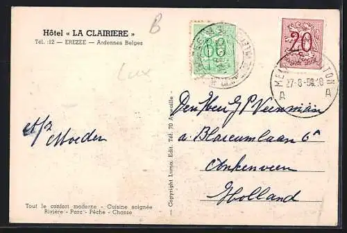 AK Erezee /Ardennes, Hotel La Clairiere