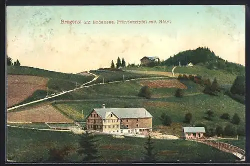 AK Bregenz am Bodensee, Pfändergipfel mit Hotel