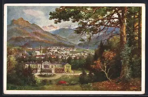 AK Bad Ischl, Totale des Ortes mit der kaiserl. Villa