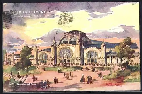 AK Esposizione di Milano 1906 - Galleria del Lavoro, Ausstellung
