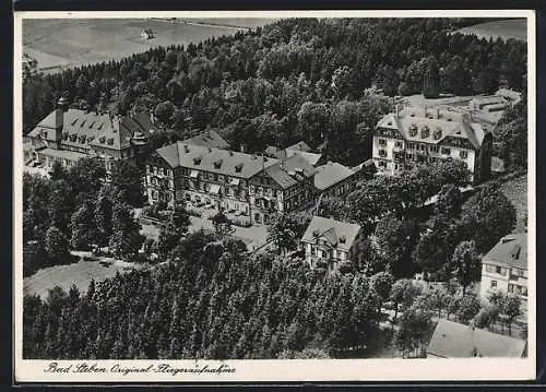 AK Bad Steben i. Frankenwald, Kurhaus vom Flugzeug aus