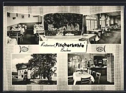 AK Buckow / Mark, Restaurant Fischerkehle mit Innenansichten