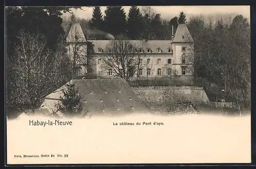 AK Habay-la-Neuve, Le chateau du Pont d`oye