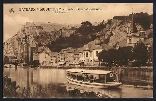 AK Dinant-Anseremme, Bateaux Mouettes, le Bateau
