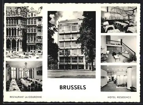 AK Bruxelles, Restaurant la Couronne Grand Place, Hotel-Residence Avenue Louise