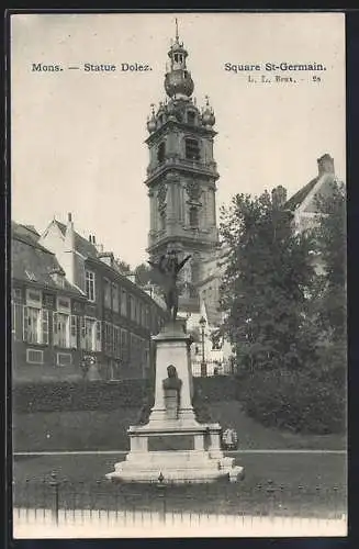 AK Mons, Statue Dolez, Square St-Germain