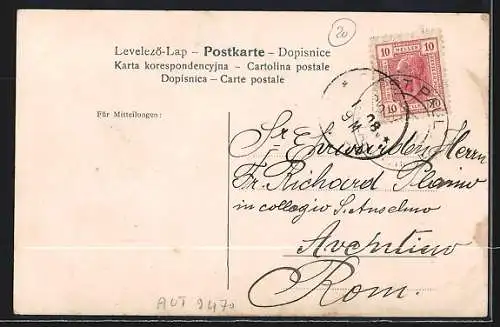 Künstler-AK St. Paul i. L., Benediktiner Stift, der Westflügel