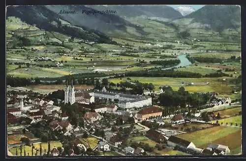 AK Admont, Ortsansicht aus der Vogelschau