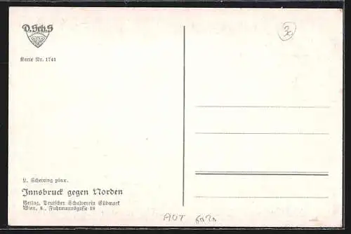 AK Deutscher Schulverein NR 1741: Innsbruck, Totalansicht