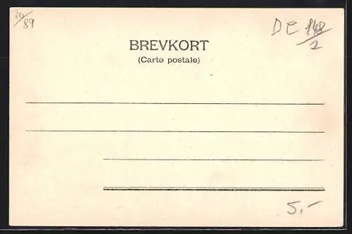 AK Gudhjem, Ortsansicht mit Küste