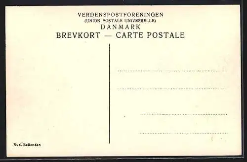 AK Bangsbo /Vendyssel, Anwesen mit Denkmal