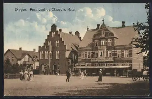 AK Skagen, Posthuset og Clausens Hotel
