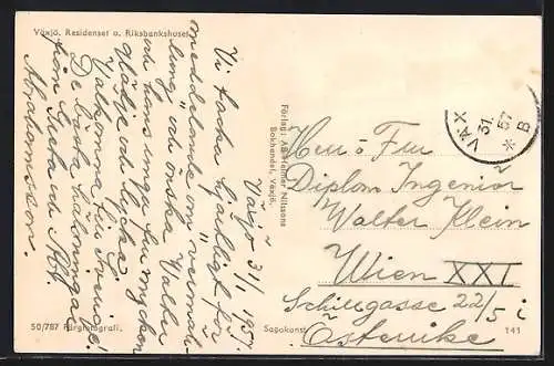 AK Växjö, Residenset o. Riksbankshuset