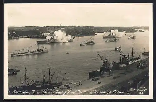 AK Stockholm, Pansarbatarna Gustav V och Drottning Victoria pa Strömmen