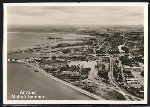AK Malmö Hamnar, Använd, Fliegeraufnahme