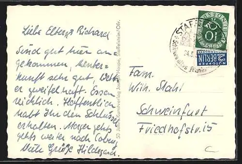 AK Staffelstein / Mainthal, Marktplatz mit Rathaus