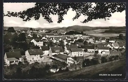 AK Helden im Sauerland, Ortsansicht aus der Vogelschau