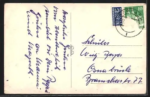 AK Thalitter, Blick auf den Ort umgeben von Bäumen