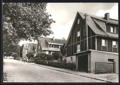 AK Antonsthal /Schwarzenberg, Ortsteil Antonshöhe mit Strassenpartie