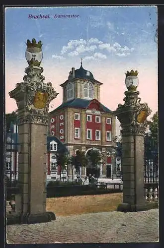 AK Bruchsal, Blick auf das Damianstor